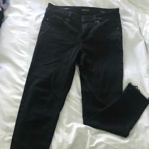 Black Mid Rise Skinny Jeans